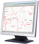 Jefferson City Digital Map Red Line Style