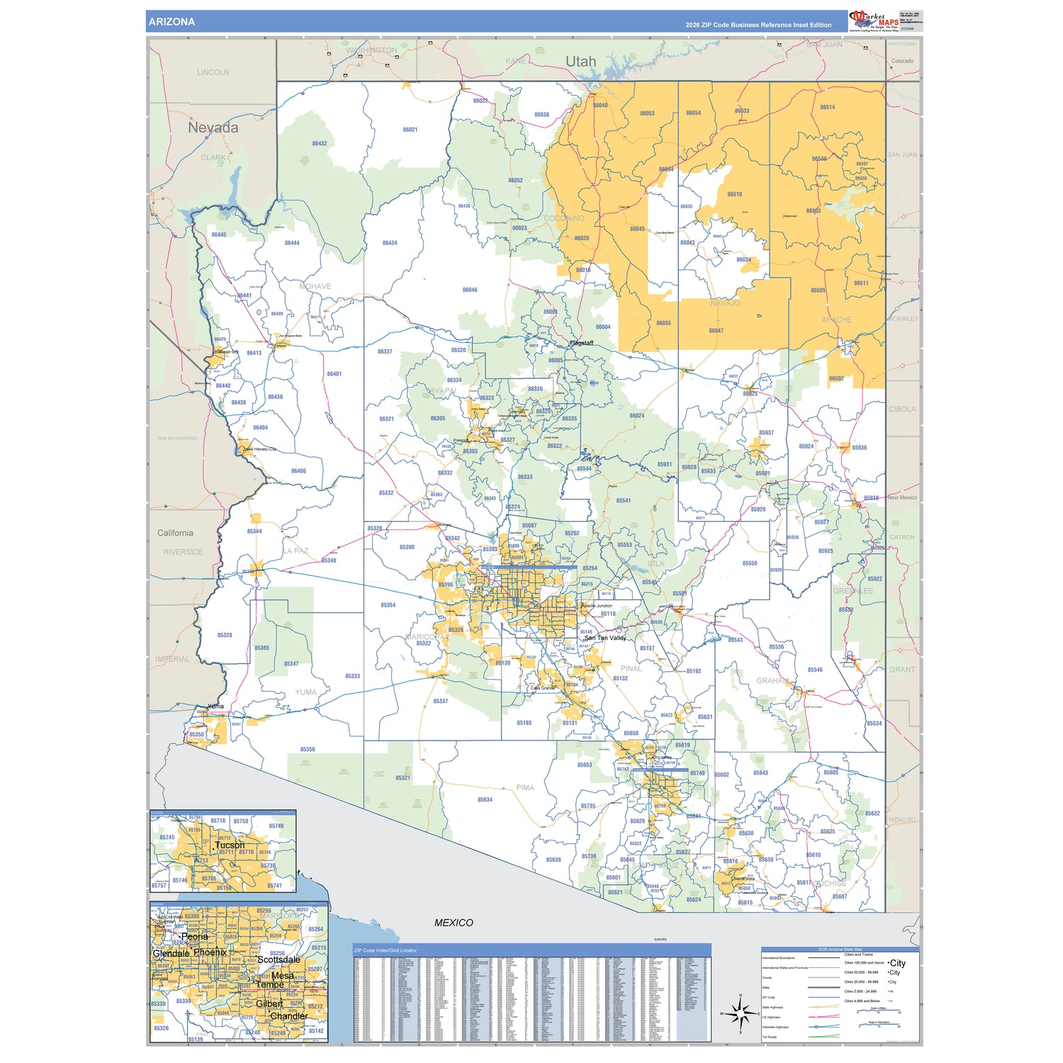 Arizona Counties ZIP Code Maps