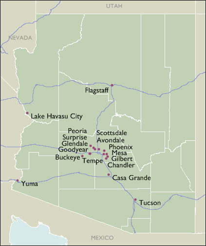 City Map of Arizona