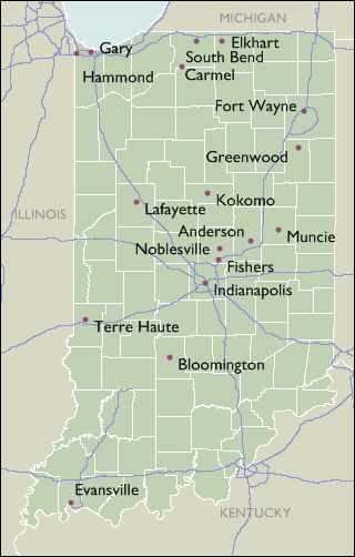 City Map of Indiana