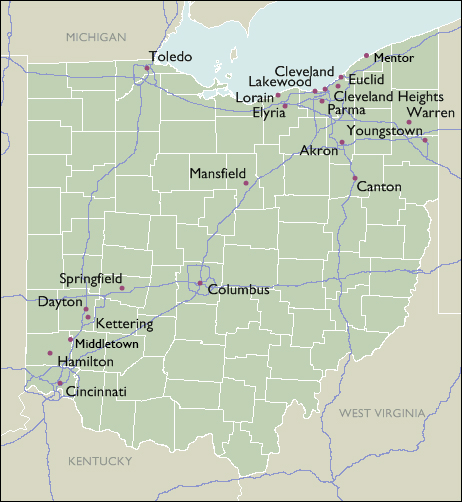 City Map of Ohio