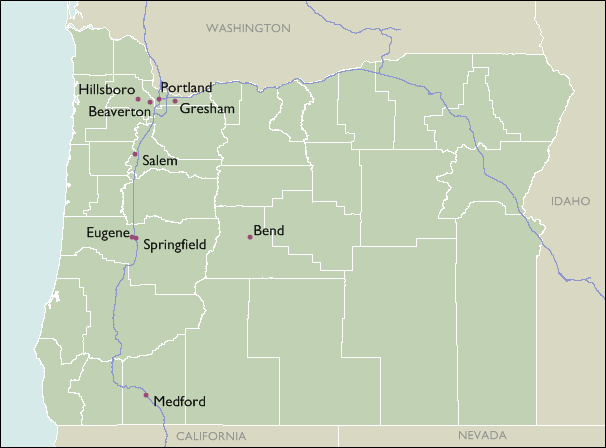 City Map of Oregon