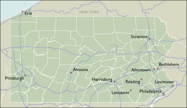 City Map of Pennsylvania