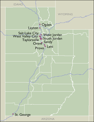 City Map of Utah