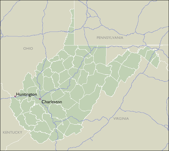 City Map of West Virginia