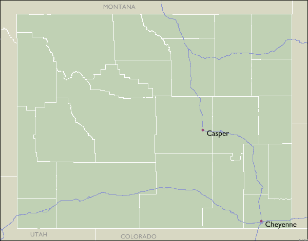 City Map of Wyoming