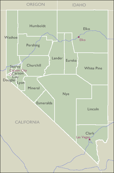 County Map of Nevada