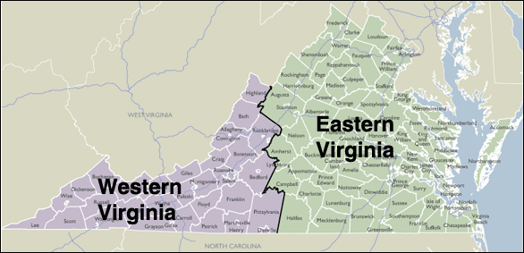 County Map of Virginia