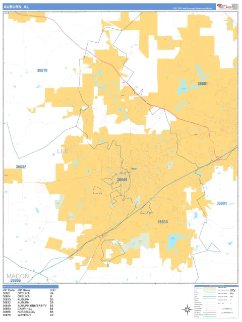 Auburn, AL city map