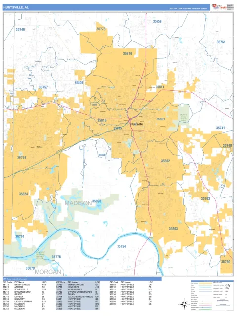 Huntsville, AL city map