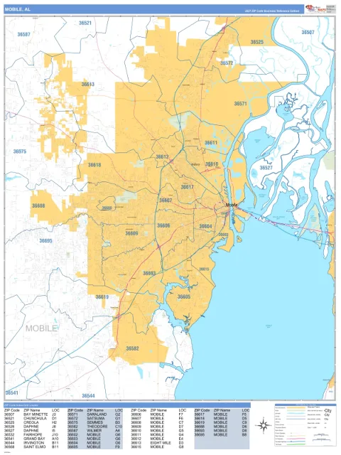Mobile, AL city map