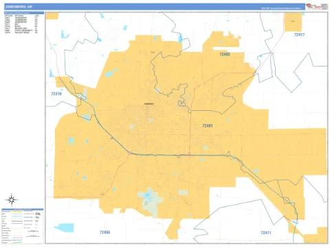 Jonesboro, AR city map