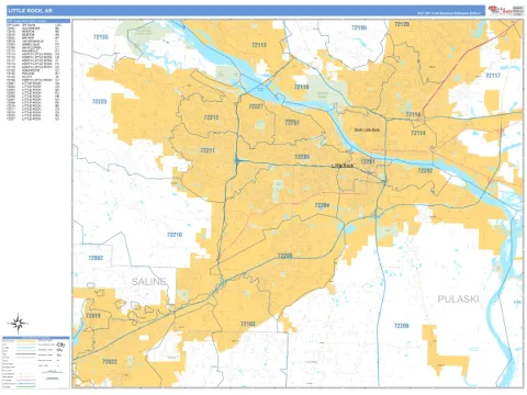 Little Rock, AR city map