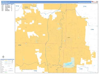 Springdale, AR Business Reference style ZIP Code wall map