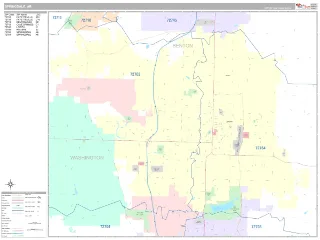 Springdale, AR Classic style ZIP Code wall map