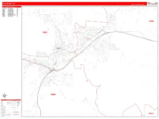 Flagstaff, AZ RedLine style ZIP Code wall map