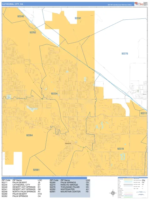 Cathedral City, CA city map