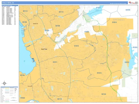 Chula Vista, CA city map