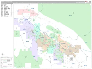 Coachella Valley, CA Classic style ZIP Code wall map