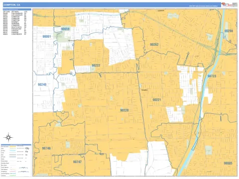 Compton, CA city map