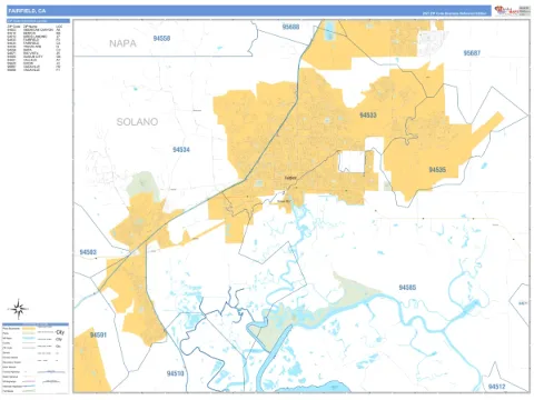 Fairfield, CA city map