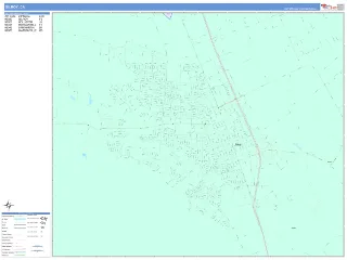 Gilroy, CA ColorCast style ZIP Code wall map