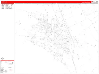 Gilroy, CA RedLine style ZIP Code wall map