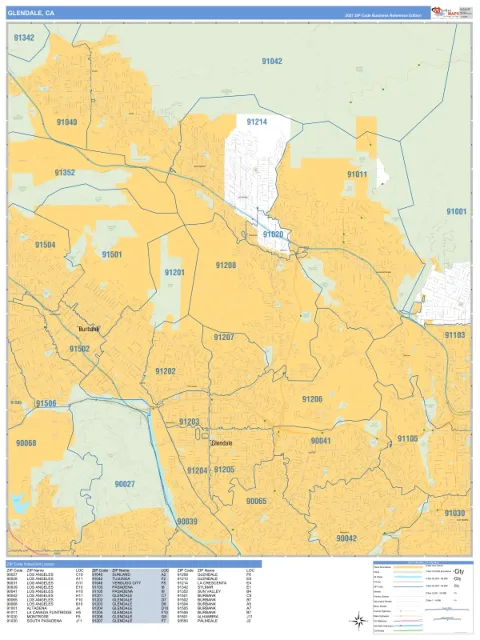 Glendale, CA city map