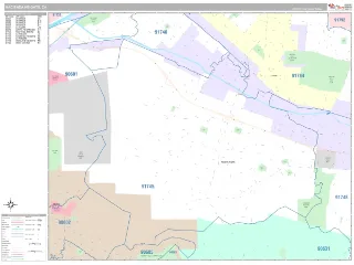 Hacienda Heights, CA Classic style ZIP Code wall map