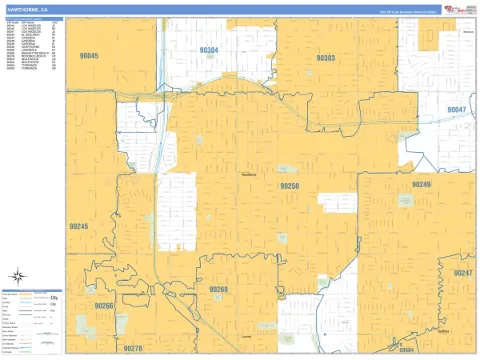 Hawthorne, CA city map