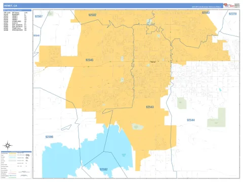 Hemet, CA city map