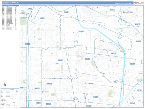 Huntington Park, CA city map