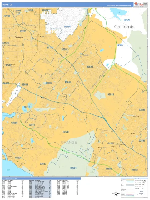 Irvine, CA city map