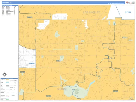 La Habra, CA city map