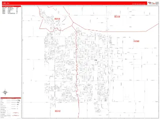 Lodi, CA RedLine style ZIP Code wall map