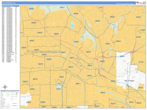 Los Angeles, CA city map