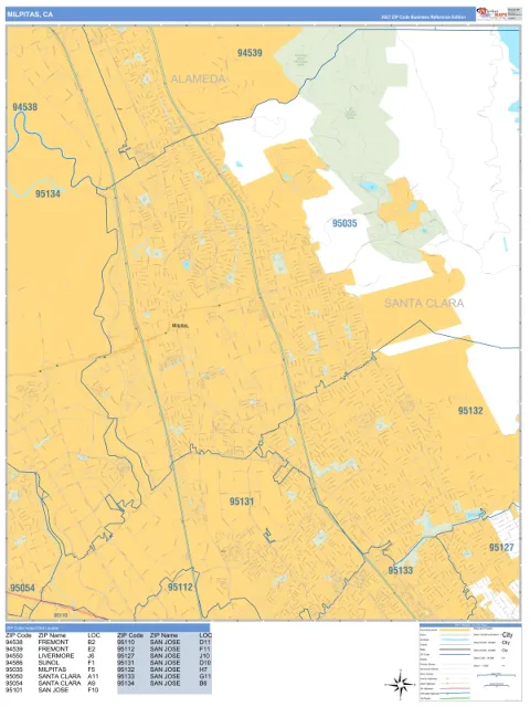 Milpitas, CA city map