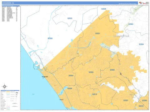 Oceanside, CA city map