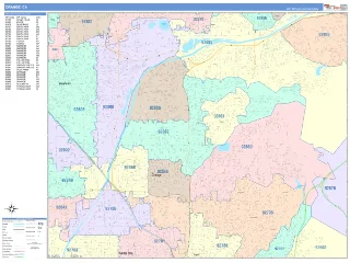 Orange, CA ColorCast style ZIP Code wall map