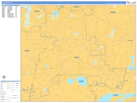Placentia, CA city map