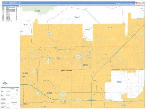 Rancho Cucamonga, CA city map