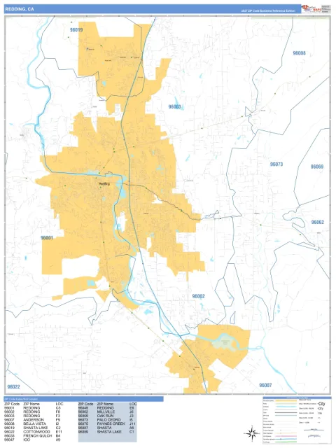 Redding, CA city map