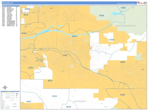 Redlands, CA city map