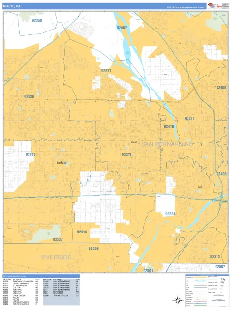 Rialto, CA city map