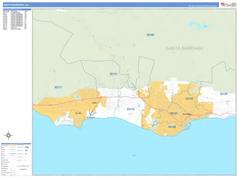 Santa Barbara, CA city map
