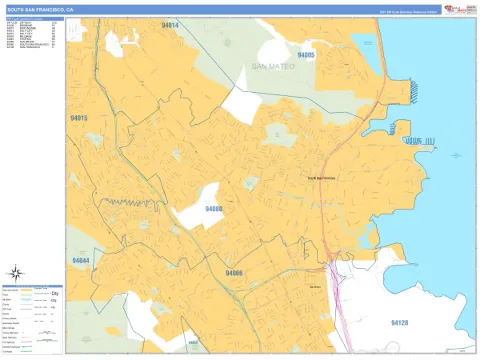 South San Francisco, CA city map