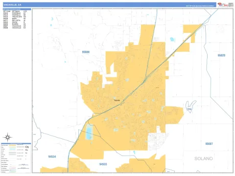 Vacaville, CA city map