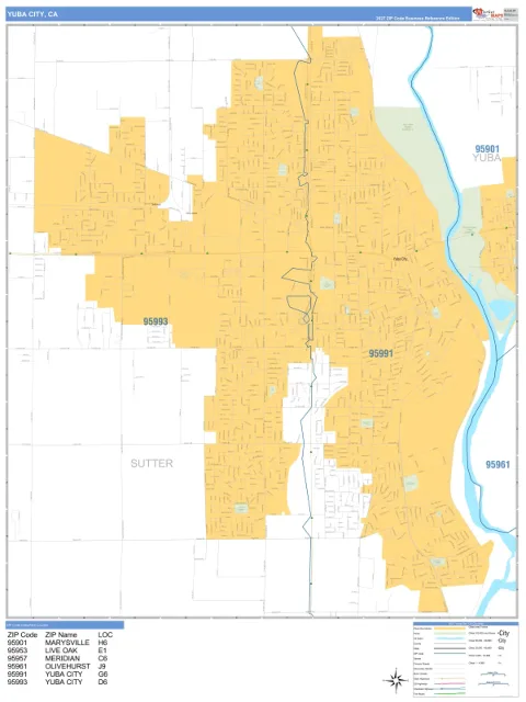 Yuba City, CA city map