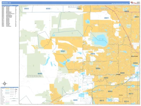 Arvada, CO city map