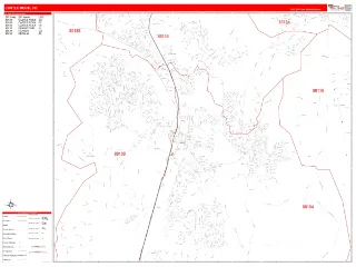 Castle Rock, CO RedLine style ZIP Code wall map